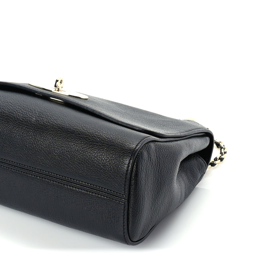 Mulberry Glossy Goatskin Medium Lily Flap Black Image 8