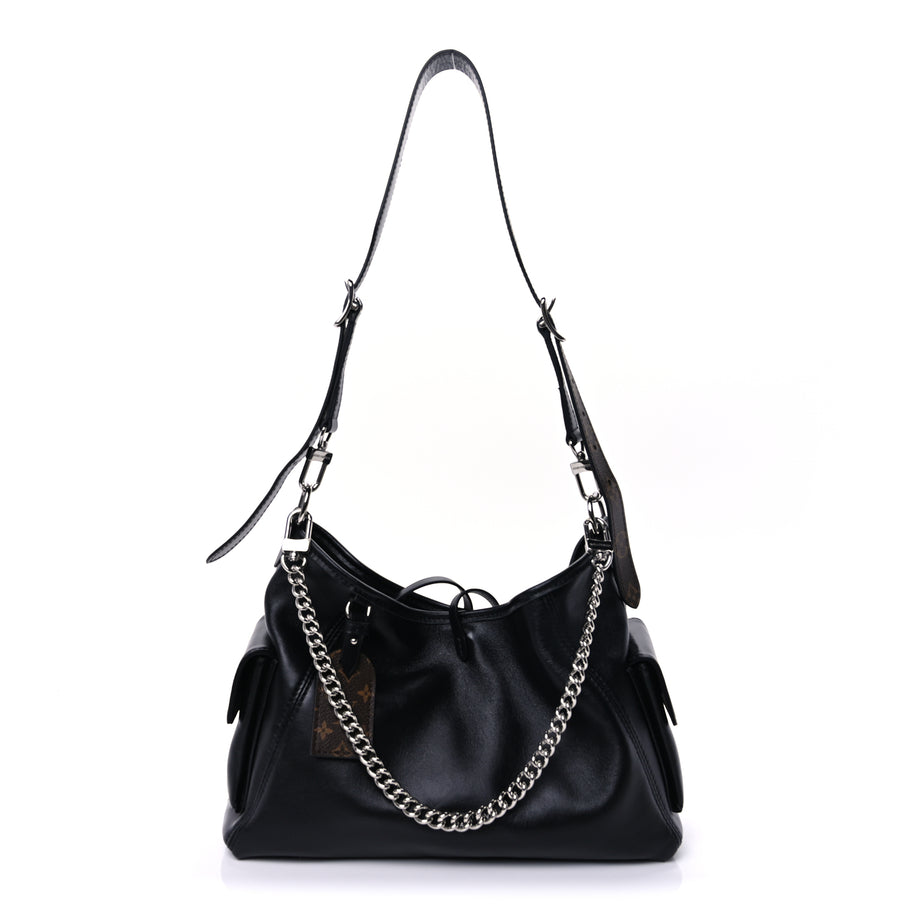 Louis Vuitton Lambskin CarryAll Cargo Vibe PM Black Image 1