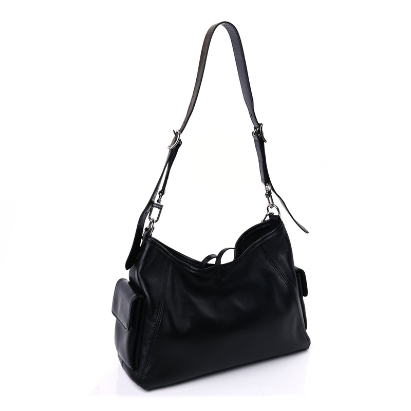  Louis Vuitton Lambskin CarryAll Cargo Vibe PM Black