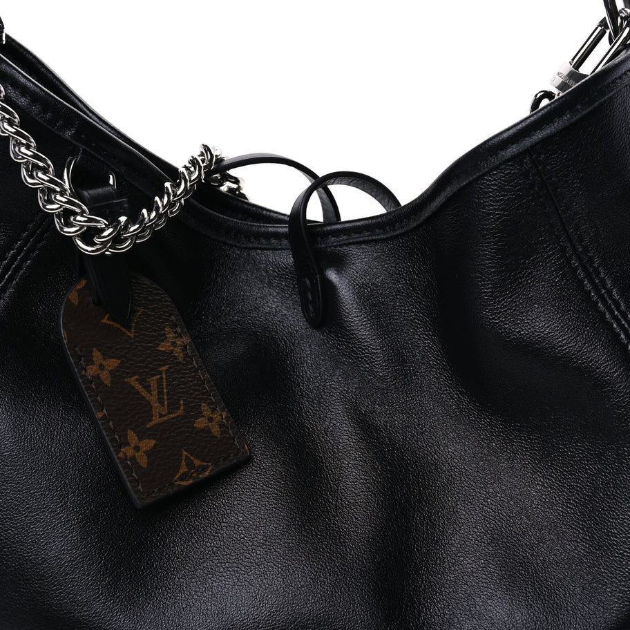 Louis Vuitton Lambskin CarryAll Cargo Vibe PM Black Image 6