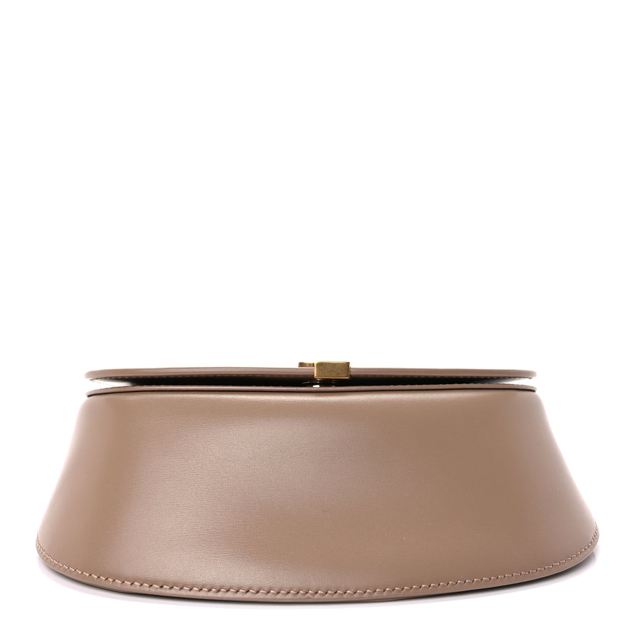 Saint Laurent Box Calfskin Mini Voltaire Top Handle Bag  Dark Toffee Image 3