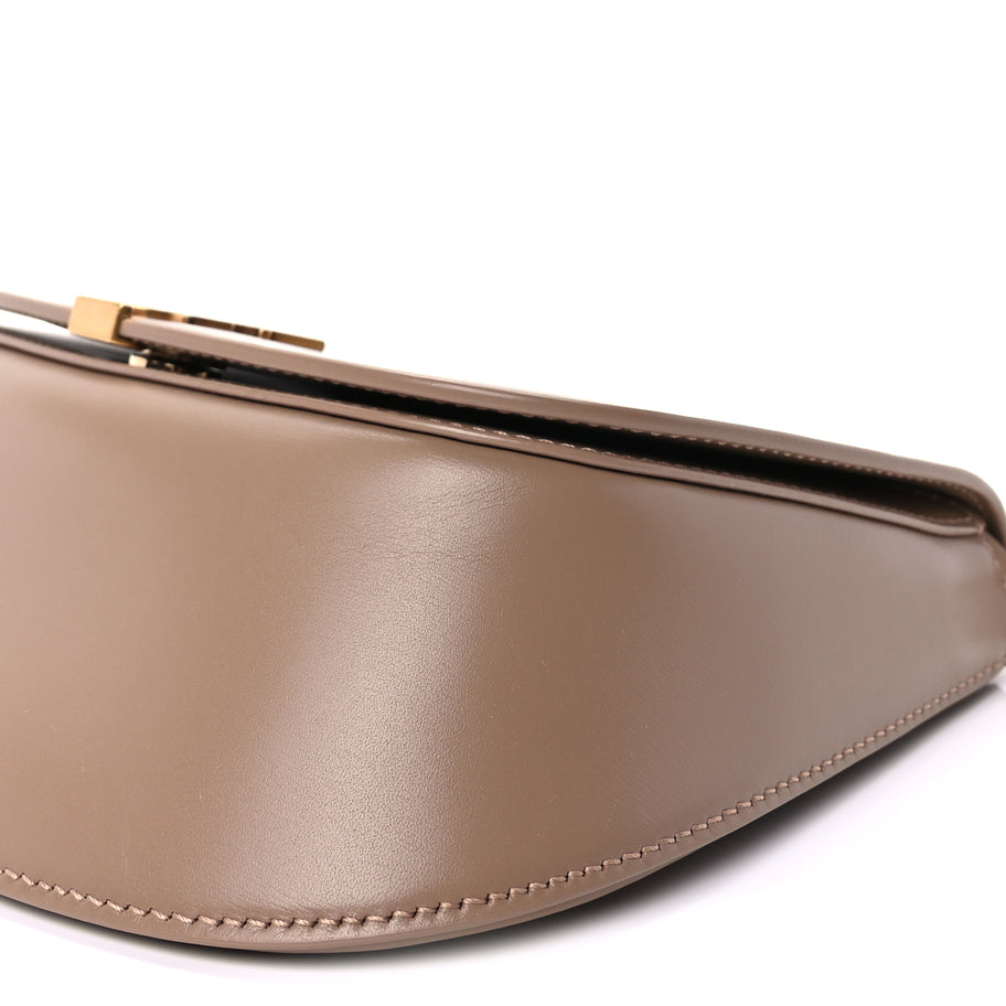 Saint Laurent Box Calfskin Mini Voltaire Top Handle Bag  Dark Toffee Image 7
