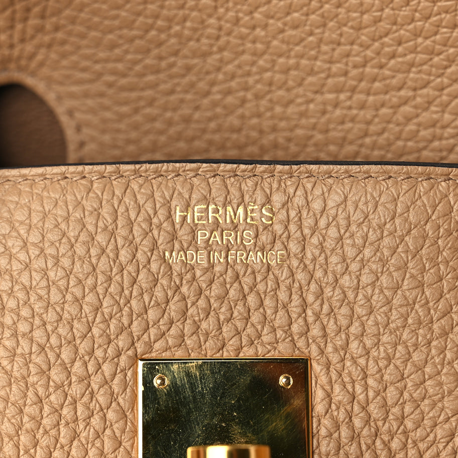 Hermes Taurillon Clemence Birkin 35 Chai Image 5