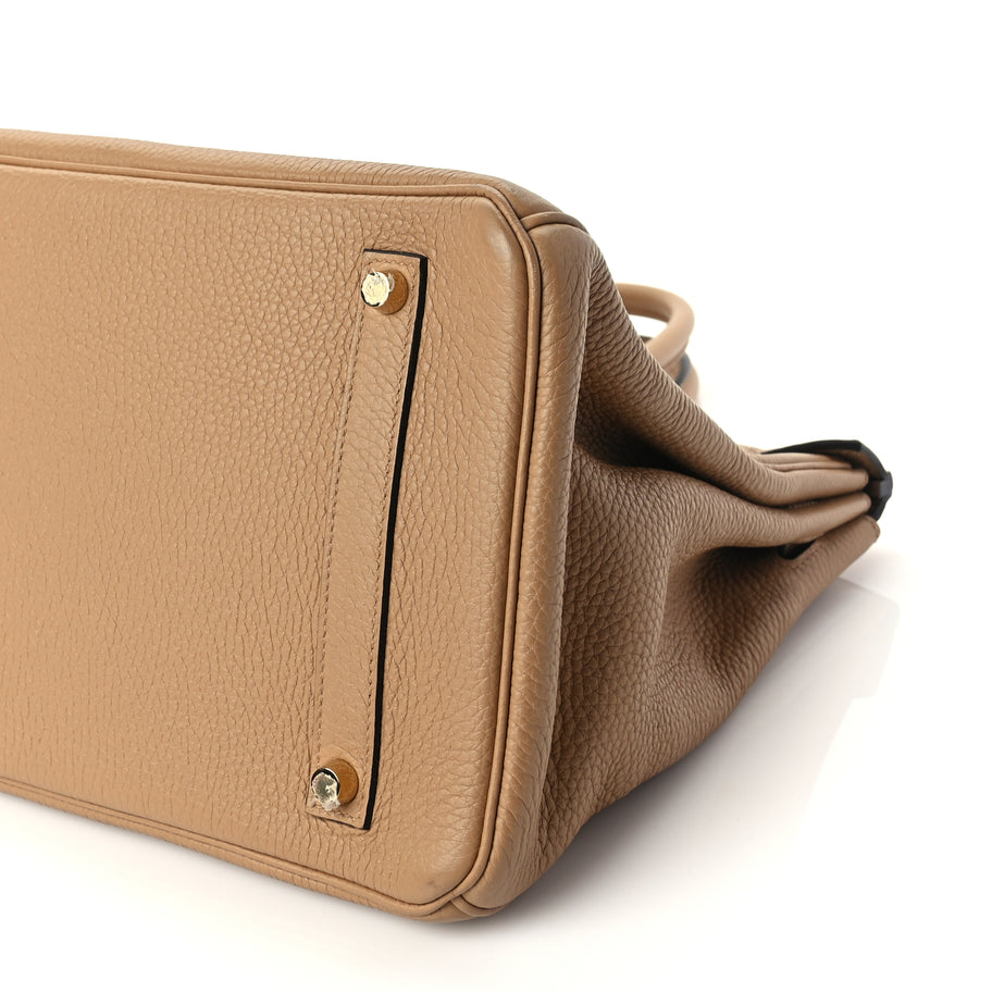 Hermes Taurillon Clemence Birkin 35 Chai Image 9