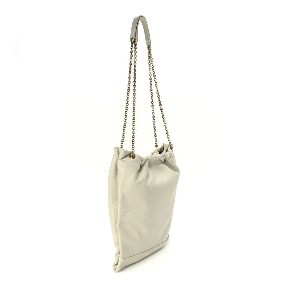 Saint Laurent Lambskin Matelasse Monogram Medium Jamie 4.3 Pochon  Blanc Vintage Image 2