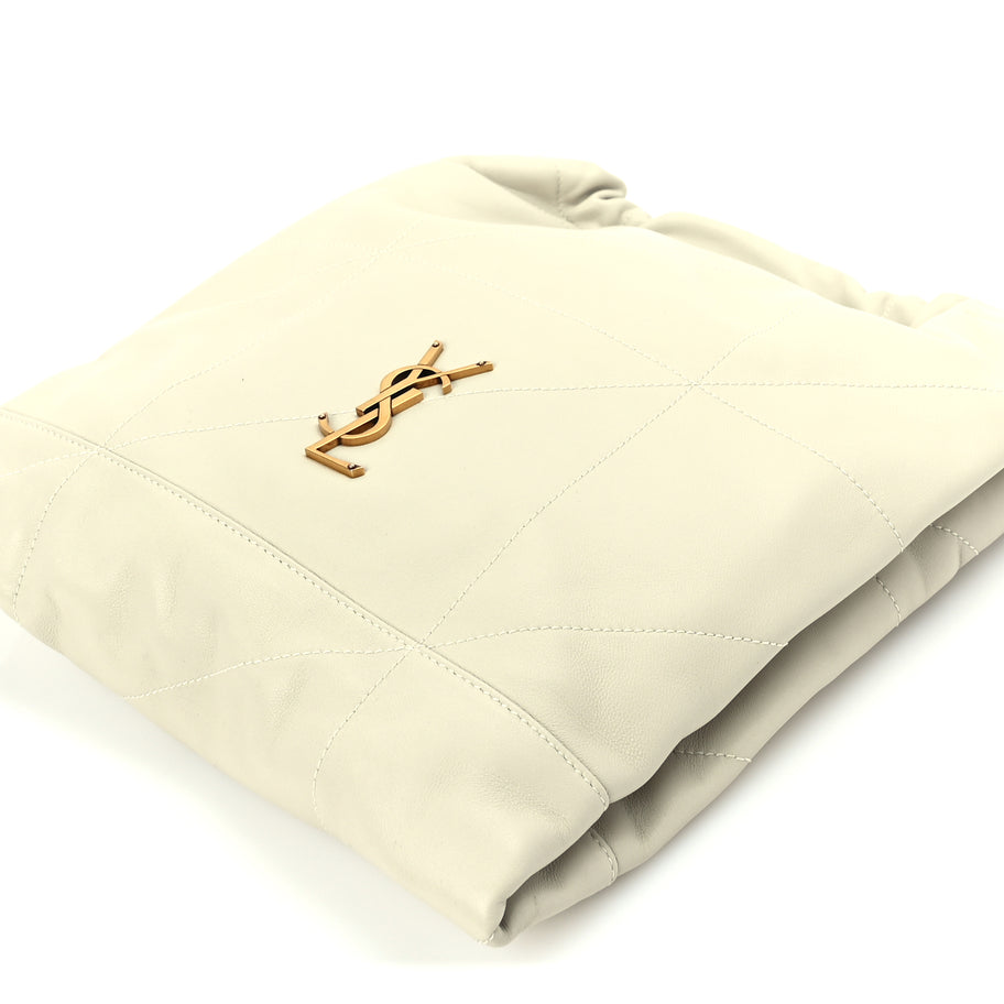 Saint Laurent Lambskin Matelasse Monogram Medium Jamie 4.3 Pochon  Blanc Vintage Image 8