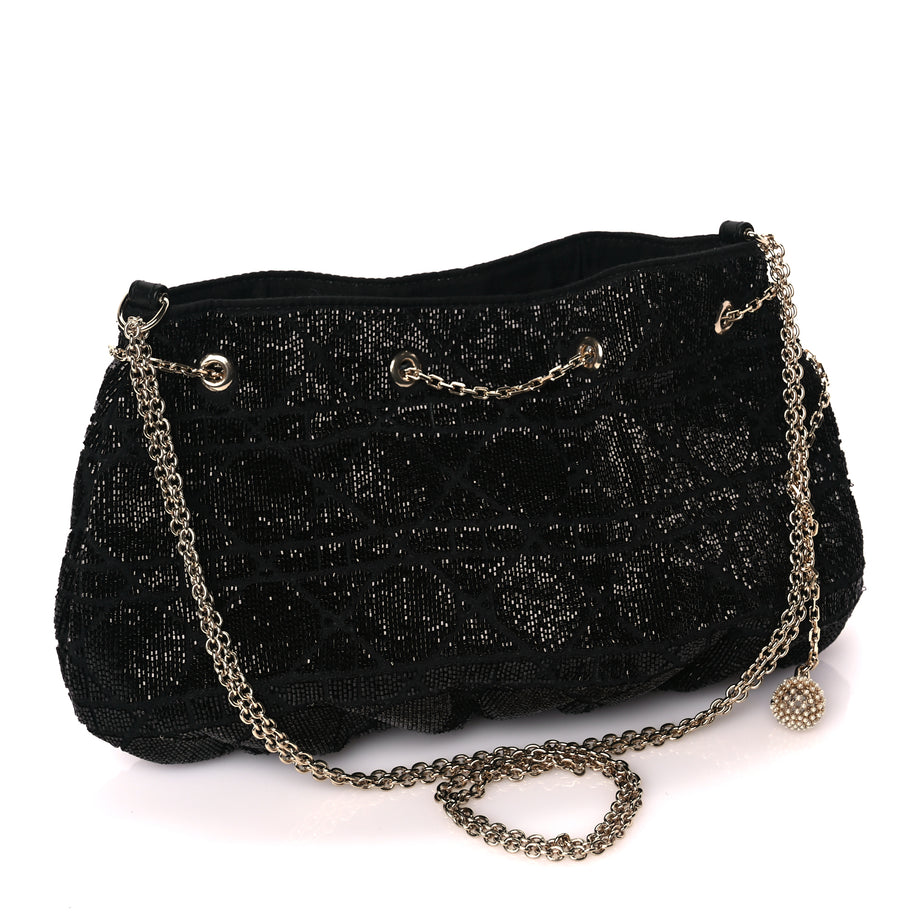 Christian Dior Embroidered Beaded Dream Bucket Bag  Black Image 2