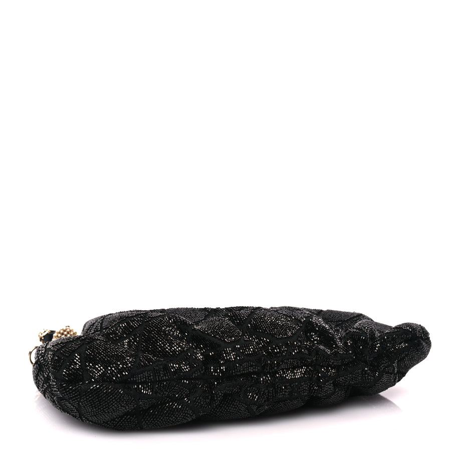 Christian Dior Embroidered Beaded Dream Bucket Bag  Black Image 3