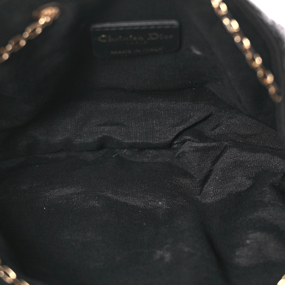 Christian Dior Embroidered Beaded Dream Bucket Bag  Black Image 4
