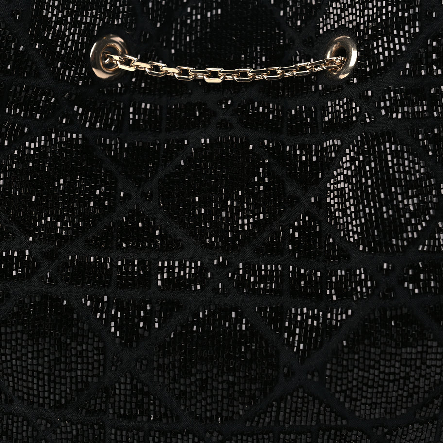 Christian Dior Embroidered Beaded Dream Bucket Bag  Black Image 7