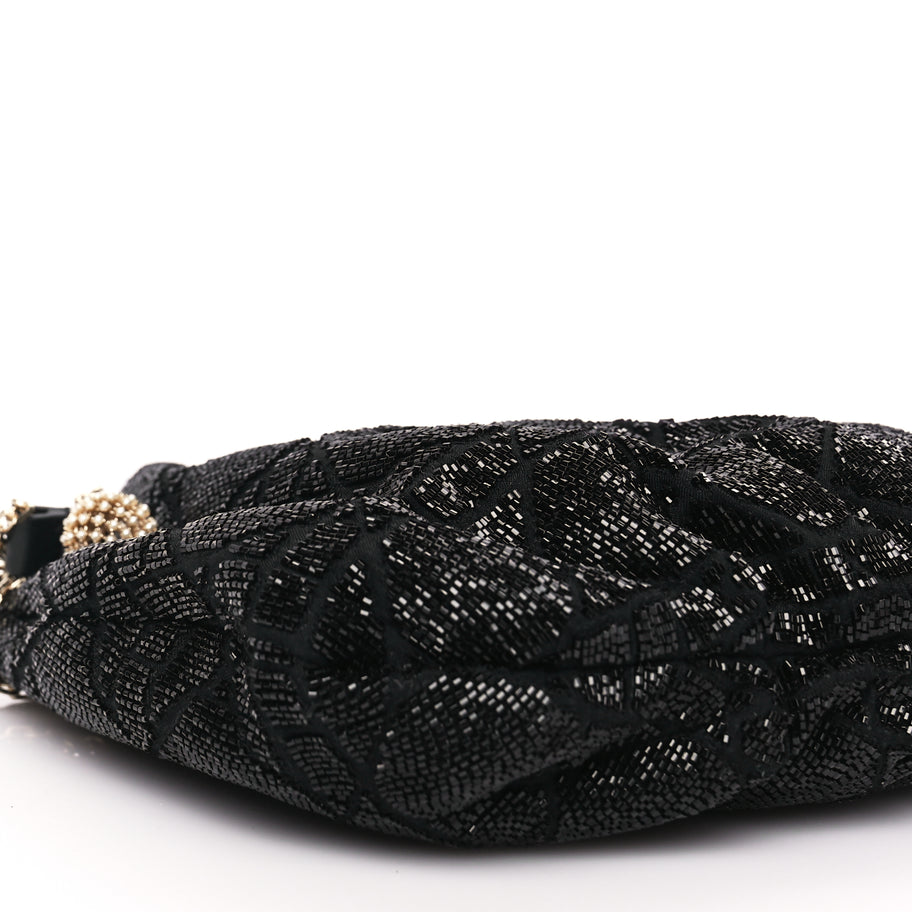Christian Dior Embroidered Beaded Dream Bucket Bag  Black Image 8