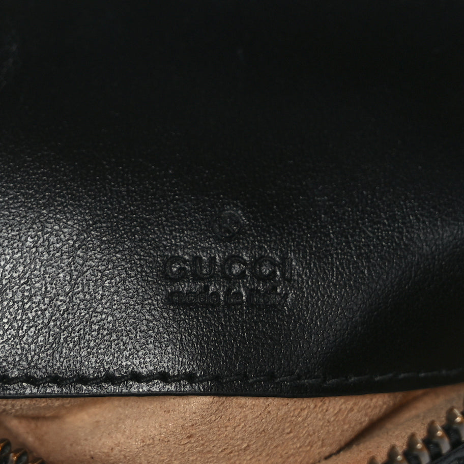 Gucci Calfskin Matelasse Mini GG Marmont Crossbody Bag Black Image 5