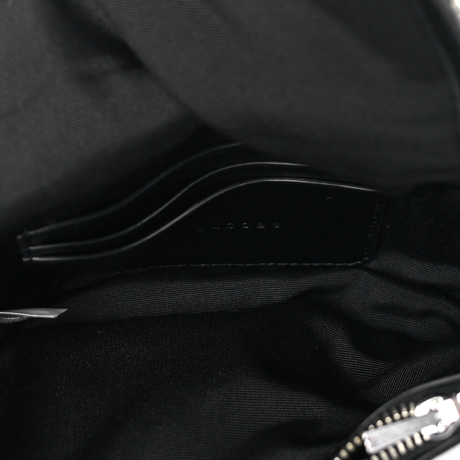 Marc Jacobs Calfskin The Monogram J Marc Shoulder Bag Black White Image 4
