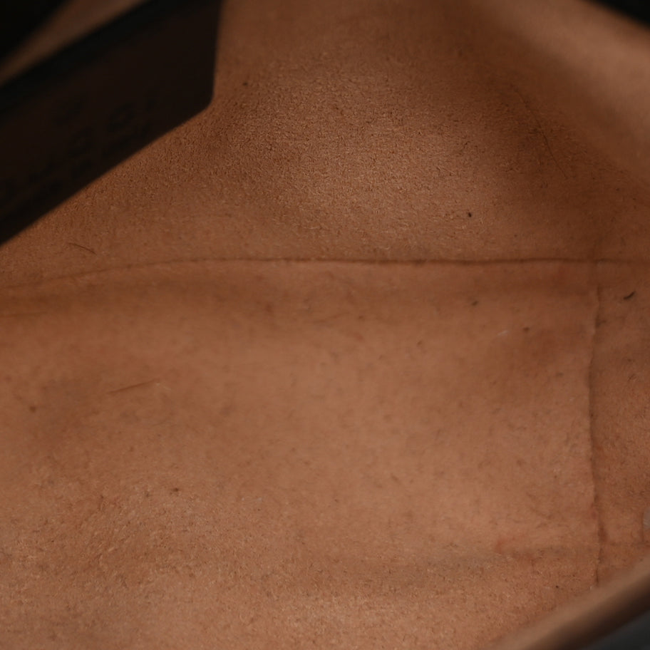 Gucci Calfskin Matelasse Super Mini GG Marmont Shoulder Bag  Black Image 4