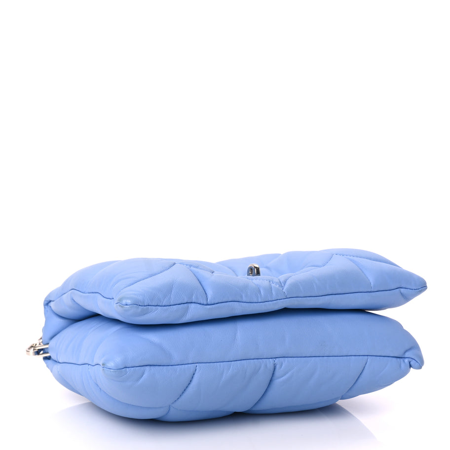 Mulberry Nappa Pillow Quilted Little Softie Bag Cornflower Blue Image 3