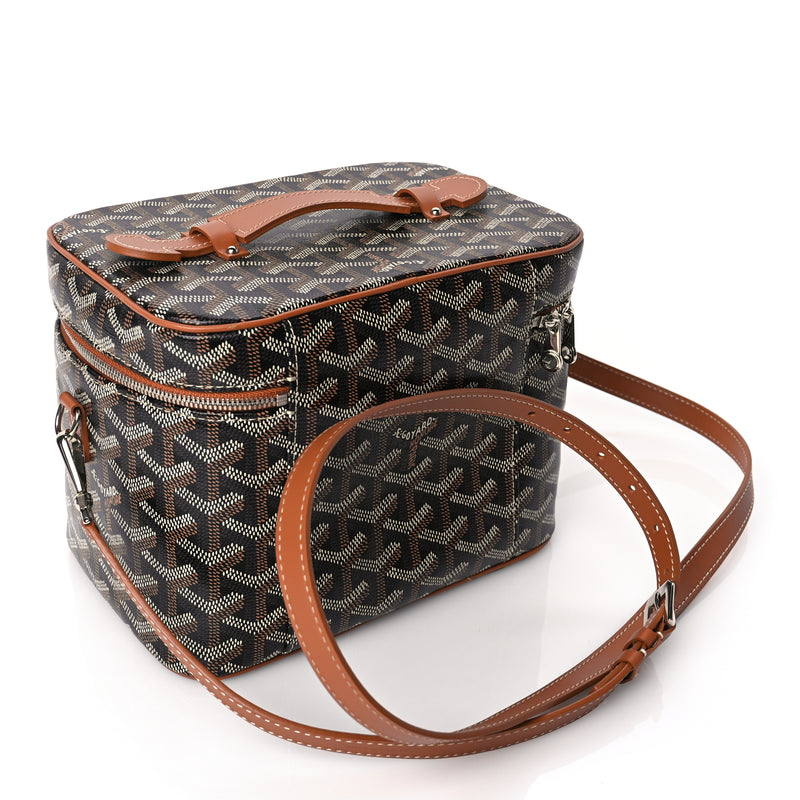  Goyard Goyardine Muse Vanity Case Black Gold