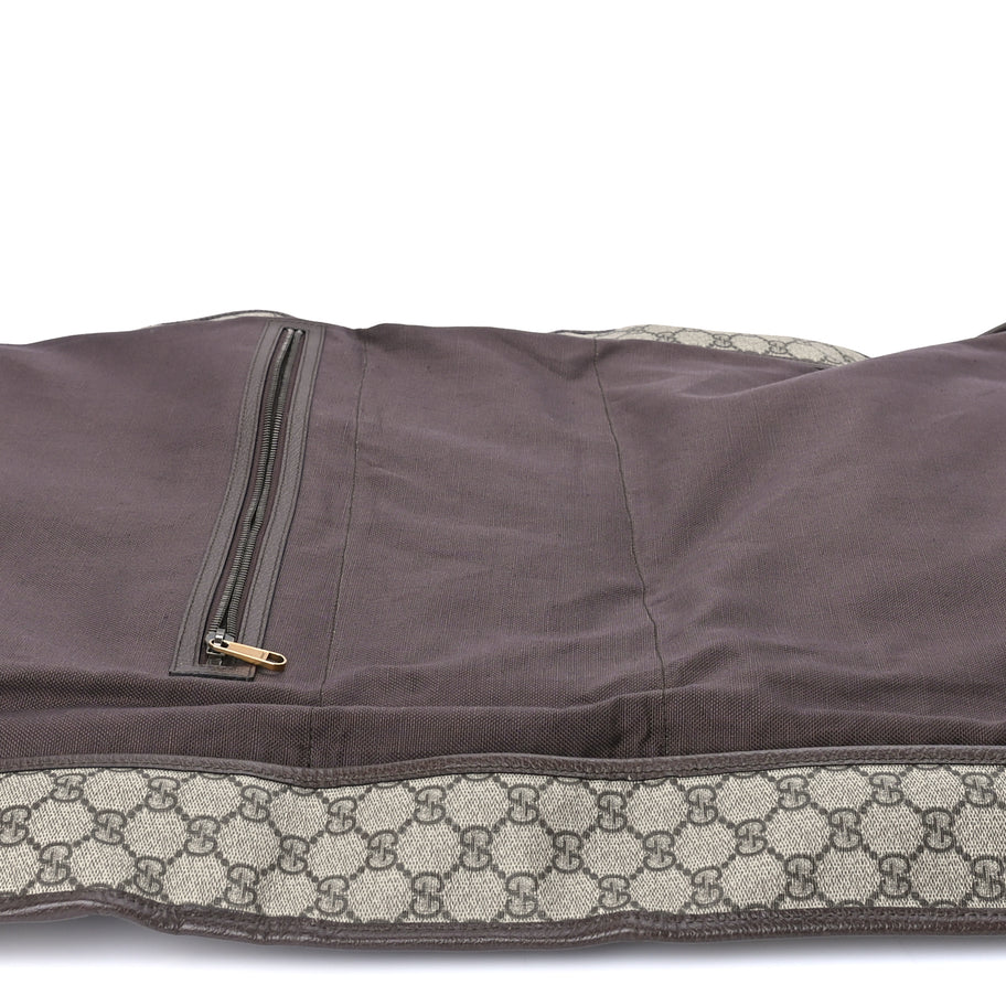 Gucci GG Supreme Monogram Textured Dollar Calfskin Web Ophidia Savoy Garment Bag Beige Ebony New Acero Image 4