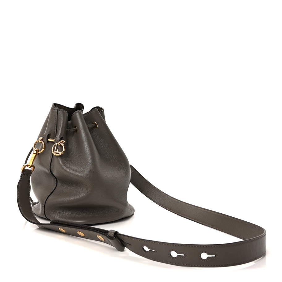 Fendi Vitello Grace Matte F is Fendi Grande Mon Tresor Bucket Bag  Argilla Image 2