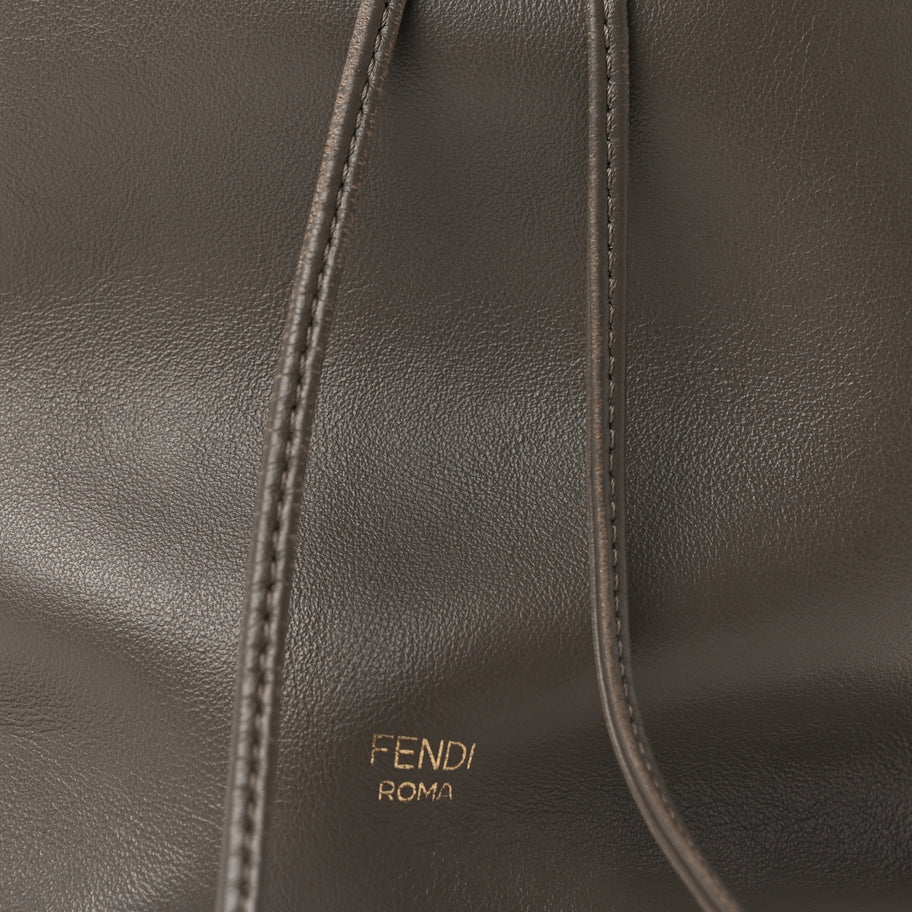 Fendi Vitello Grace Matte F is Fendi Grande Mon Tresor Bucket Bag  Argilla Image 6
