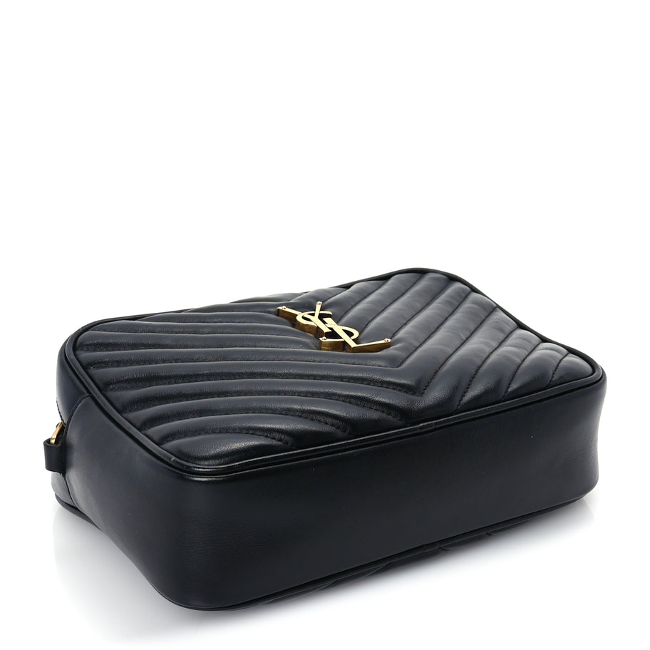 Saint Laurent Calfskin Matelasse Monogram Lou Camera Bag  Black Image 3