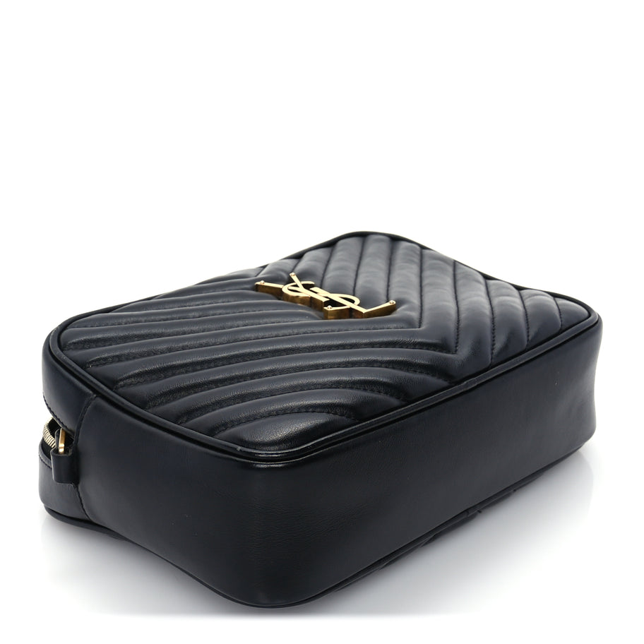 Saint Laurent Calfskin Matelasse Monogram Lou Camera Bag  Black Image 7