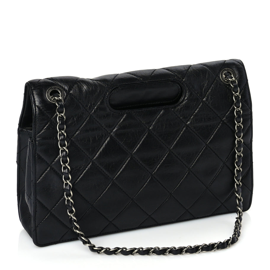 Chanel Washed Lambskin Jumbo Take Away Flap Black Image 2