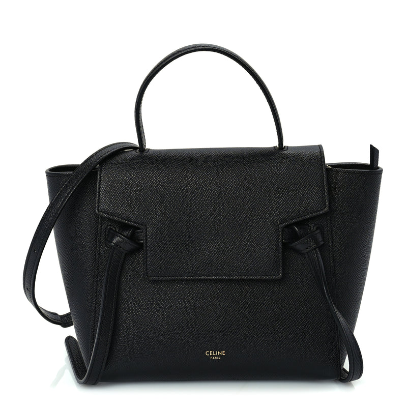  Celine Grained Calfskin Nano Belt Bag Black