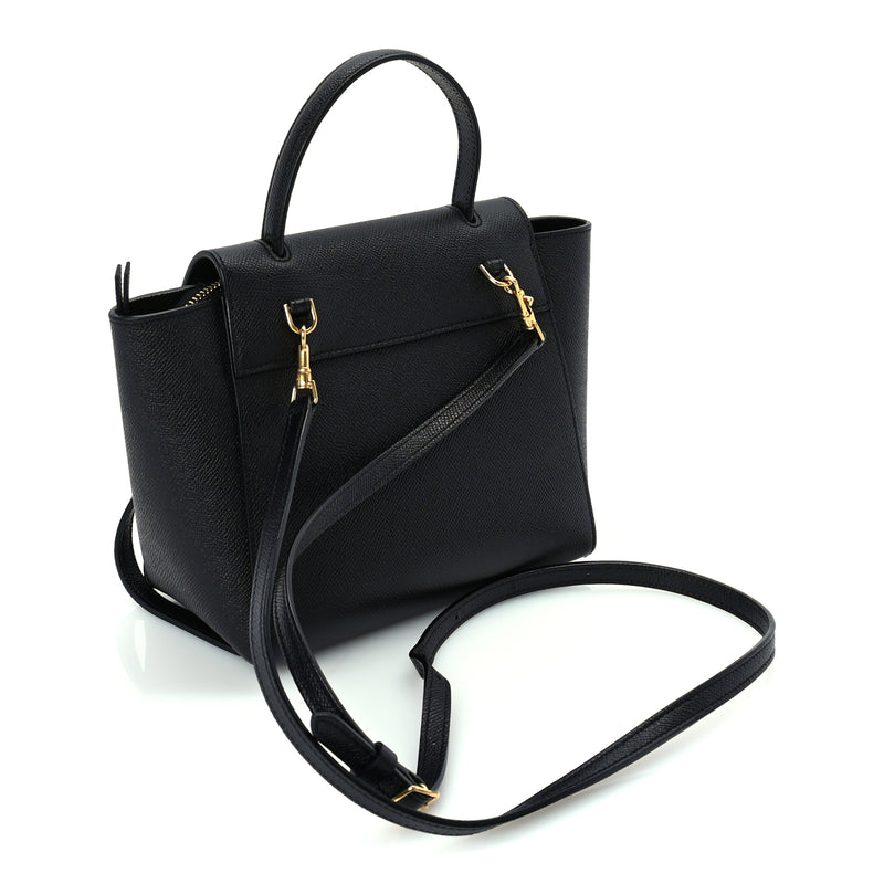  Celine Grained Calfskin Nano Belt Bag Black