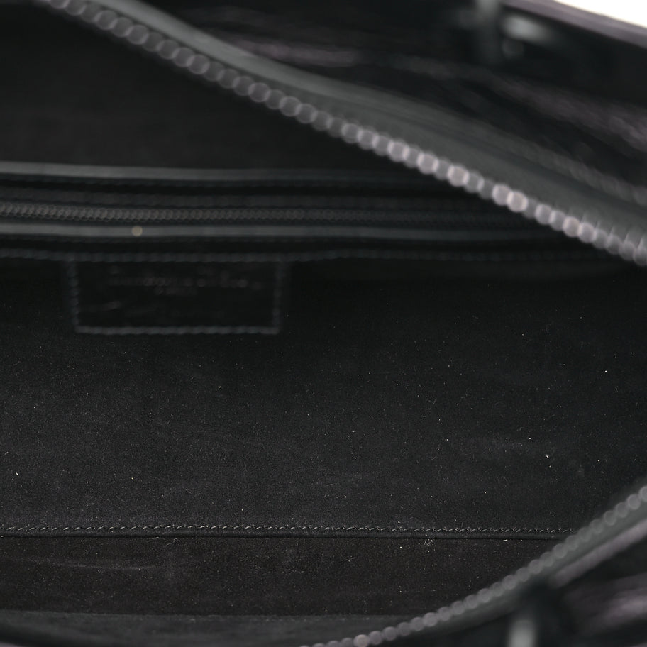 Christian Dior Crinkled Calfskin Macrocannage Medium My ABCDior Lady D-Sire Black Image 4