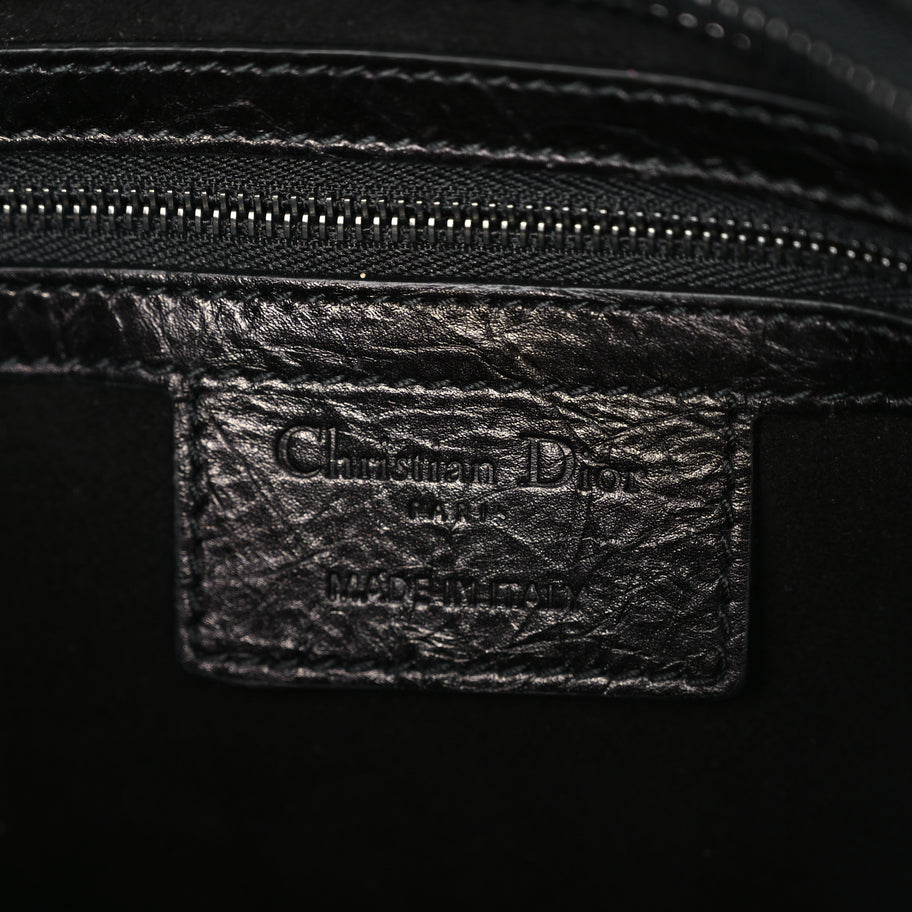 Christian Dior Crinkled Calfskin Macrocannage Medium My ABCDior Lady D-Sire Black Image 5