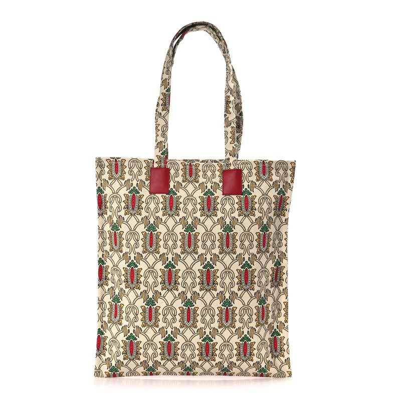  Gucci Canvas Garden Store Floral Vertical Tote Multicolor