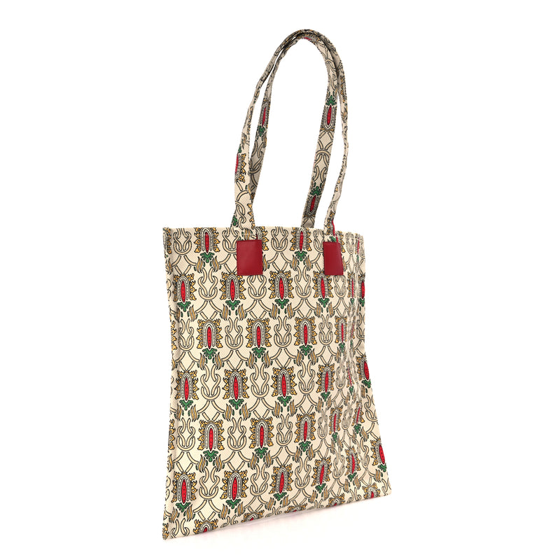  Gucci Canvas Garden Store Floral Vertical Tote Multicolor