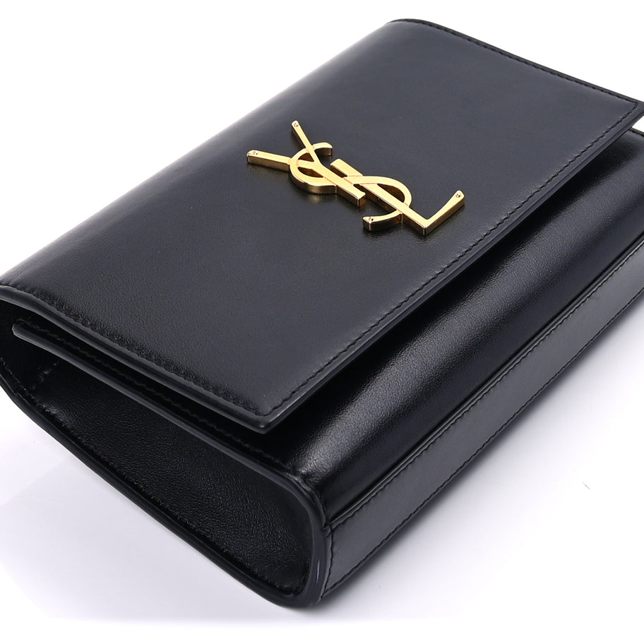 Saint Laurent Smooth Calfskin Monogram Kate Belt Bag  Black Image 7
