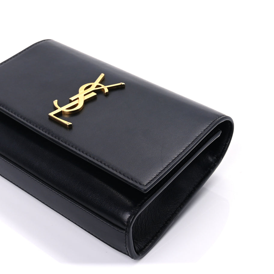 Saint Laurent Smooth Calfskin Monogram Kate Belt Bag  Black Image 8