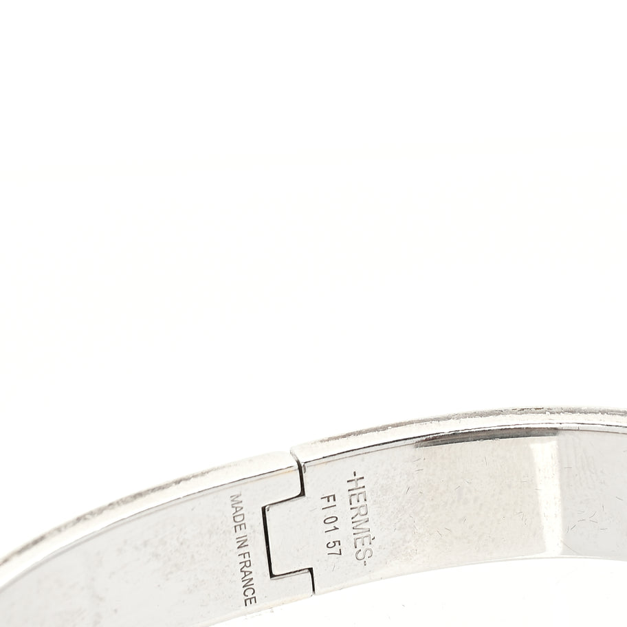 Hermes Matte Enamel Narrow Clic Clac HH Bracelet T6  Black Image 3