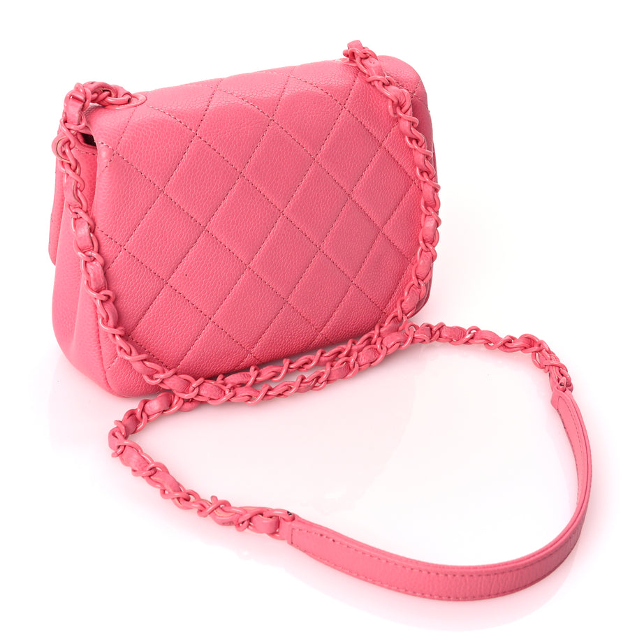 Chanel Caviar Quilted Incognito Mini Square Flap Pink Image 2