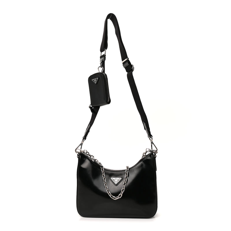  Prada Calfskin Re-Edition 2005 Shoulder Bag  Black