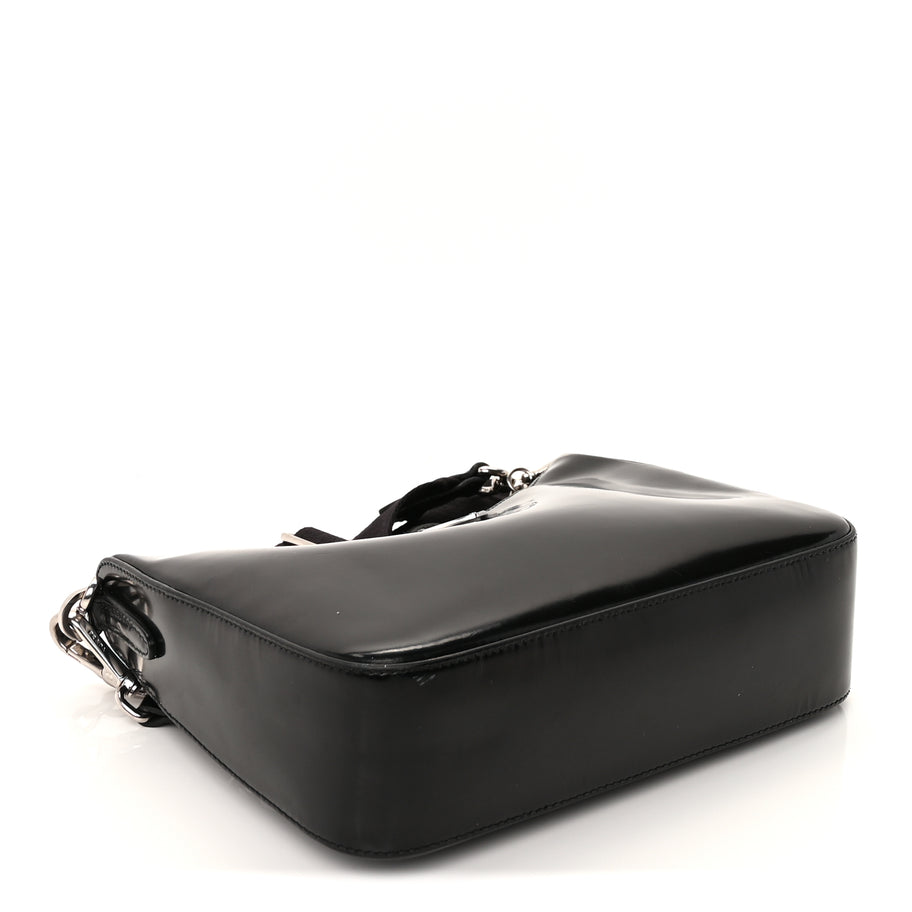 Prada Calfskin Re-Edition 2005 Shoulder Bag  Black Image 3