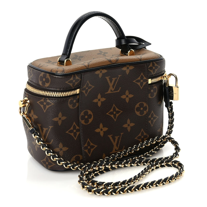  Louis Vuitton Reverse Monogram Vanity Chain Pouch Black