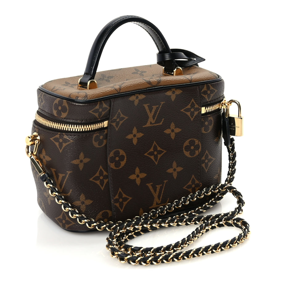 Louis Vuitton Reverse Monogram Vanity Chain Pouch Black Image 2