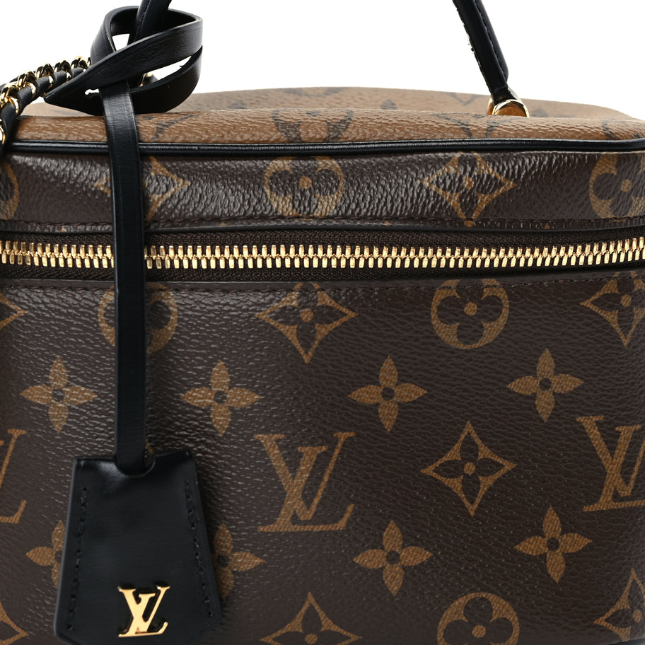 Louis Vuitton Reverse Monogram Vanity Chain Pouch Black Image 6