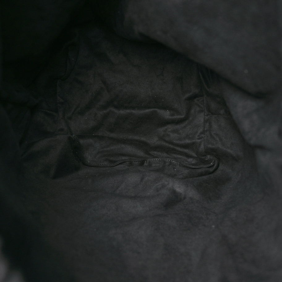 Saint Laurent Smooth Calfskin Teddy Drawstring Bag Black Image 5