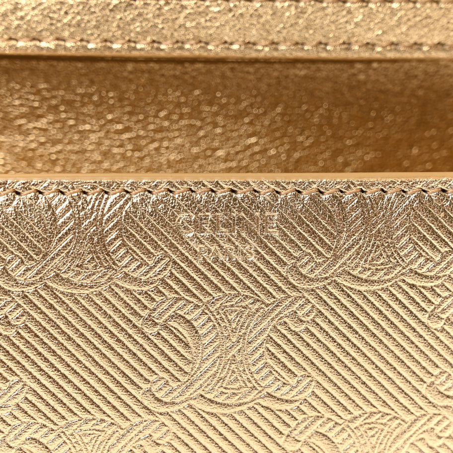 Celine Metallic Triomphe Wallet on Chain Image 5