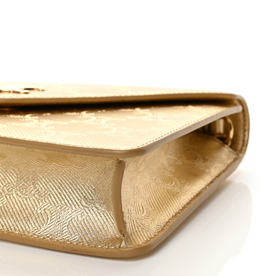 Celine Metallic Triomphe Wallet on Chain Image 8
