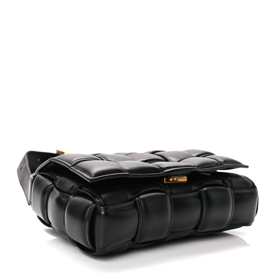 Bottega Veneta Nappa Maxi Intreccio Small Padded Cassette Crossbody Bag Black Image 3