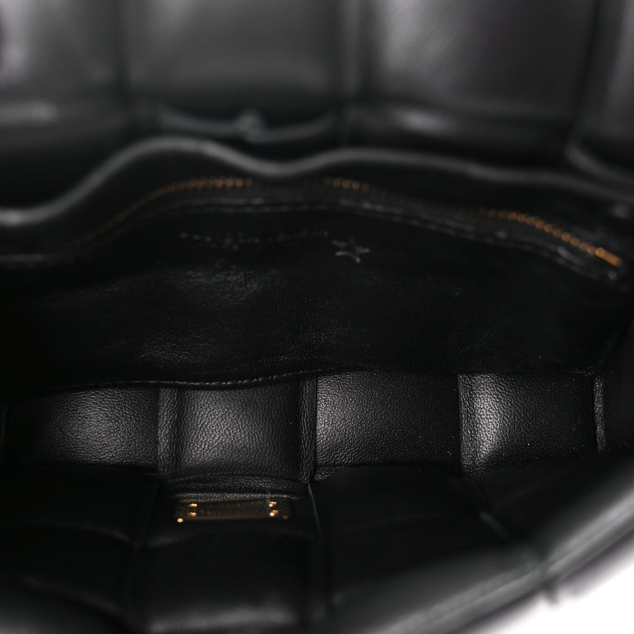 Bottega Veneta Nappa Maxi Intreccio Small Padded Cassette Crossbody Bag Black Image 4