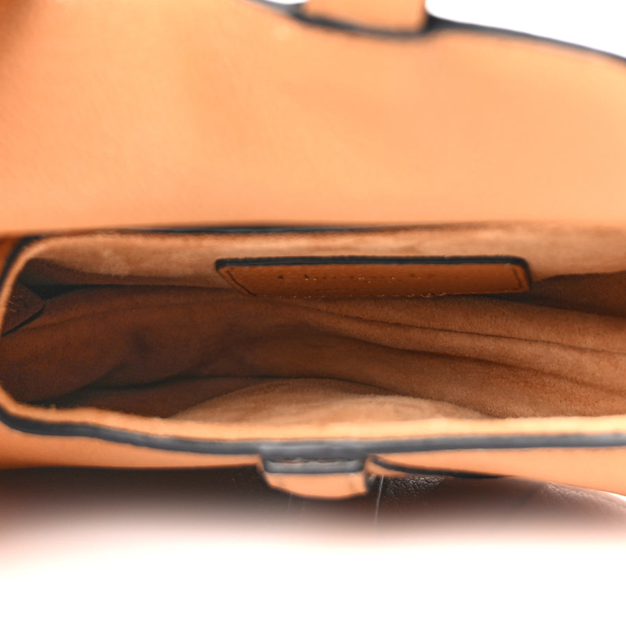 Christian Dior Goatskin Micro Saddle Bag Camello Image 4