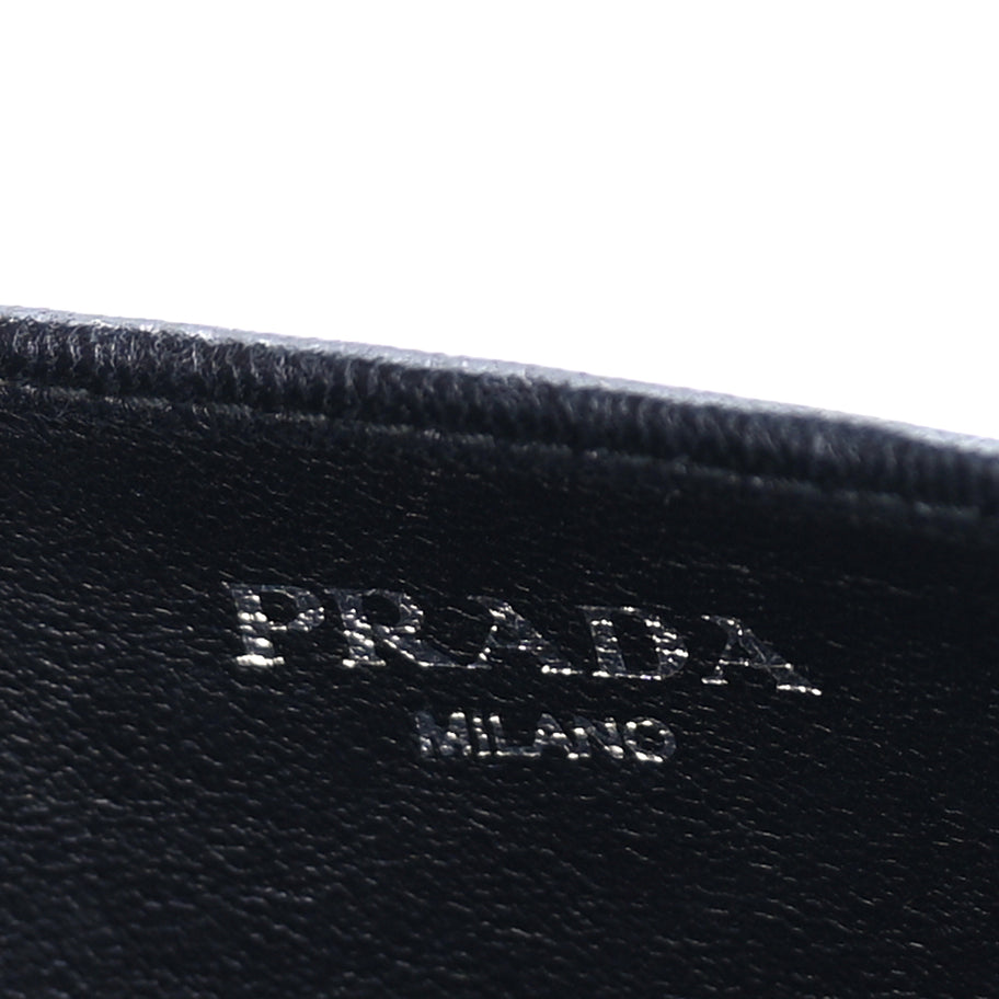 Prada Nappa Gaufre Wallet On Chain  Black Image 5