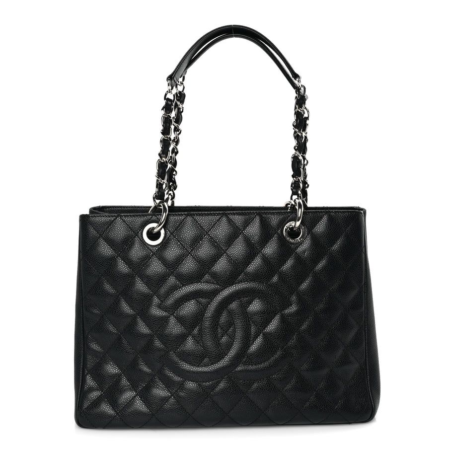 Chanel Caviar Quilted Grand Shopping Tote GST Black Image 1
