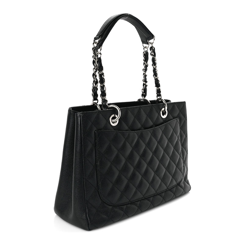  Chanel Caviar Quilted Grand Shopping Tote GST Black